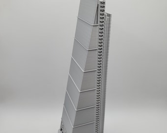 Leadenhall Building Model London Skyscraper Replica, Cheesegrater Tower Sculpture, 3D Printed City Landmark Gift for Architects UK