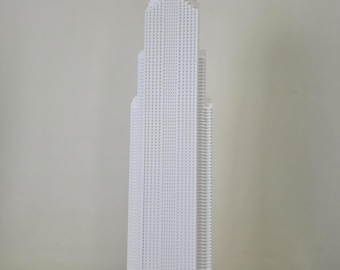 Zwei Prudentielle Platz Chicago Modell, moderne Wolkenkratzer Replik, Architekturdesign Geschenk, Chicago Skyline, Chicago Skala Gebäude, Illinois