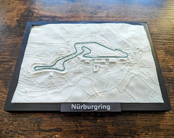 Nurburgring Race Track Model – Formula One Racing Track Gift – Unique Motorsports Gift – Office Home Décor – Nurburgring Memorabilia Gift