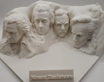 Scultura del Monte Rushmore, modello di monumento statunitense, replica di volti presidenziali, decorazione da scrivania con storia americana, regalo patriottico, 4 luglio