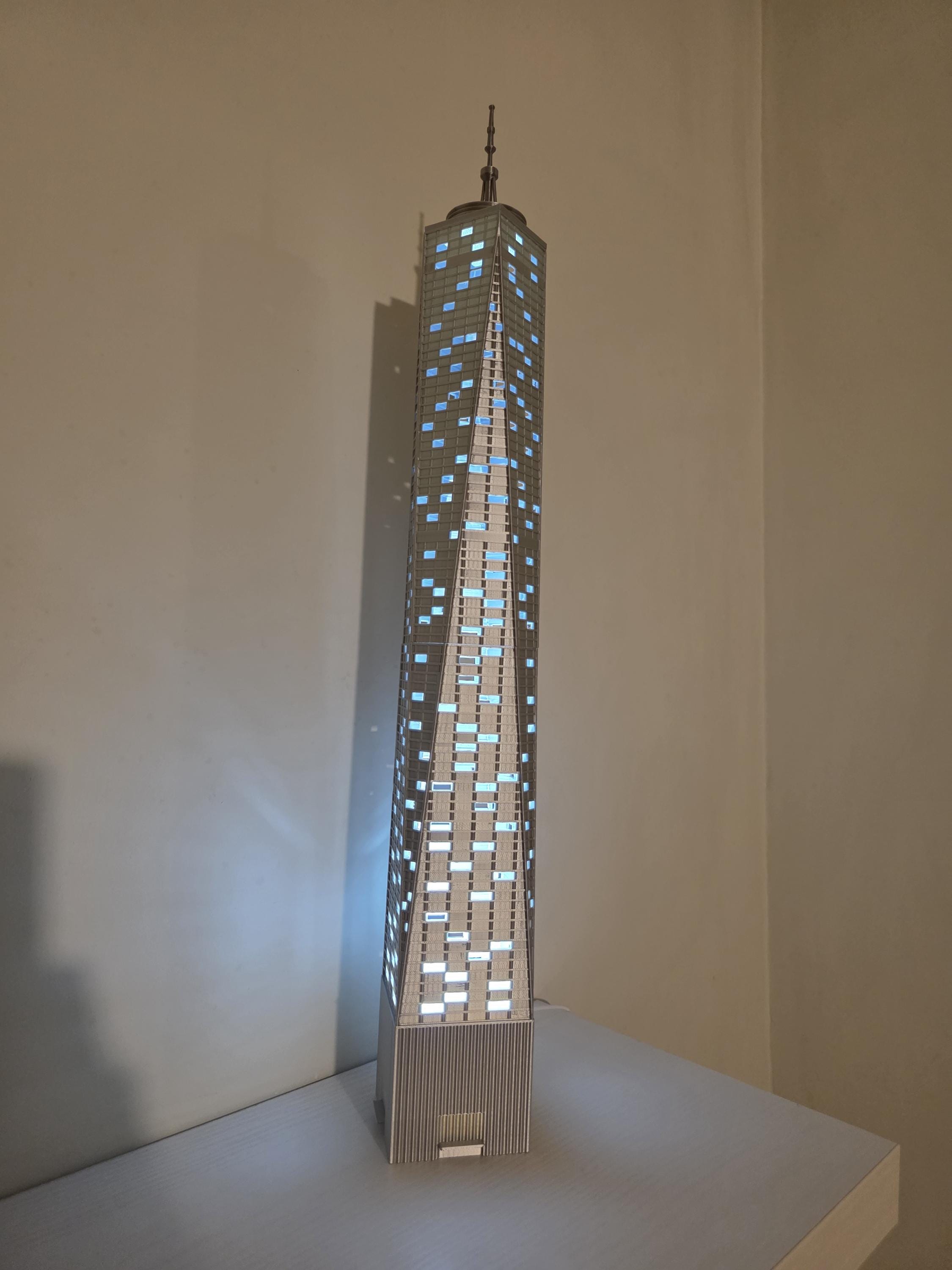 One World Trade Center LED Lamp 60 Cm, Freedom Tower NYC