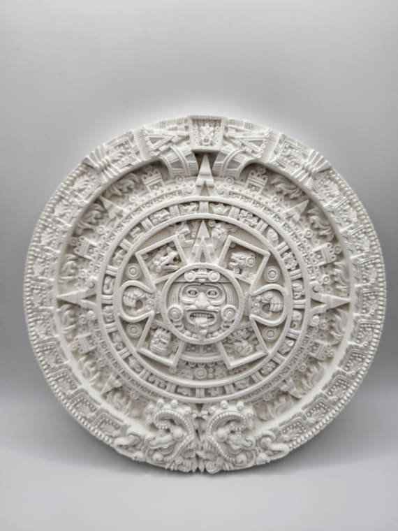 アステカ マヤ暦、3D プリントの太陽石、古代メソアメリカの壁画