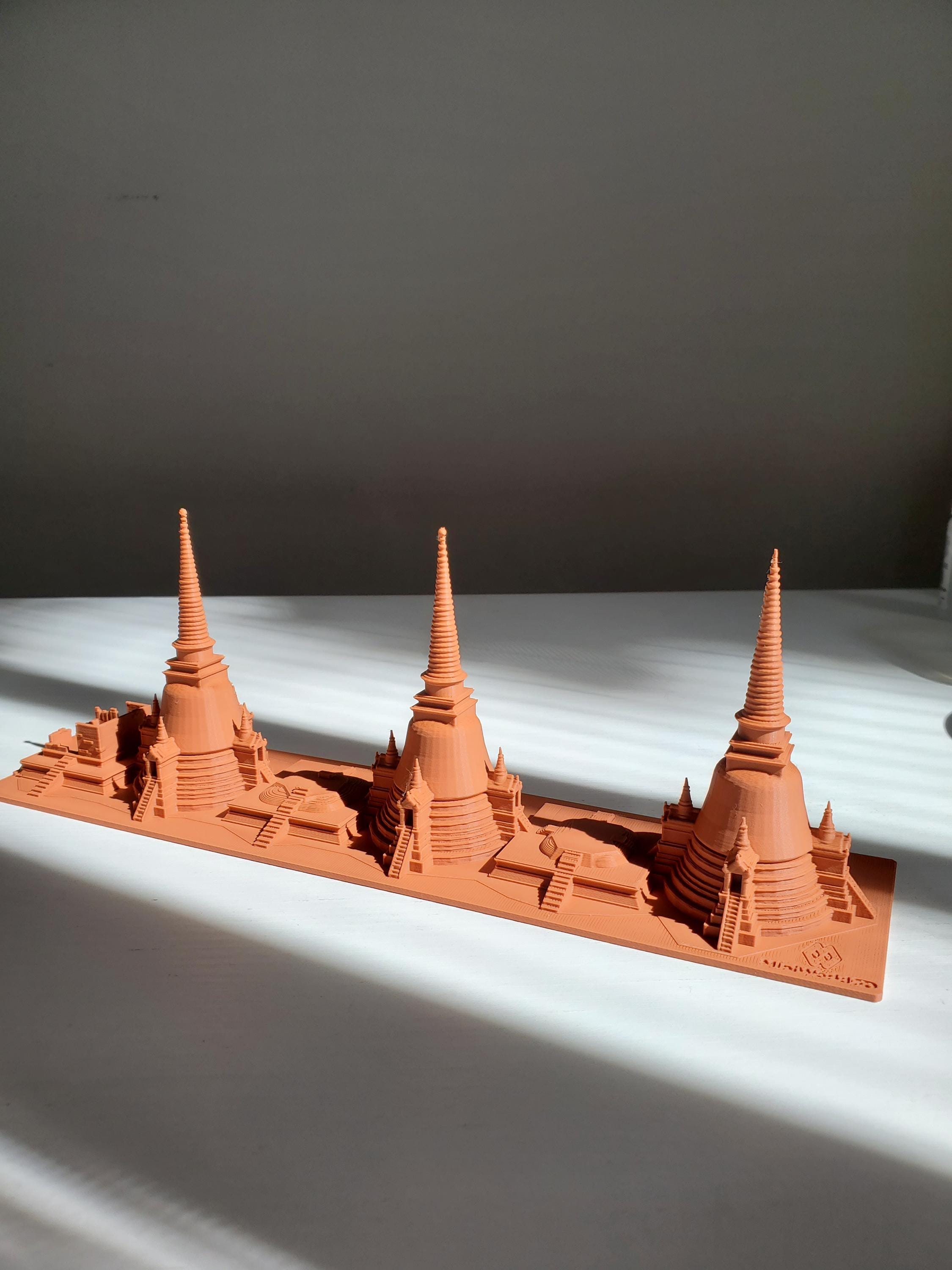 Wat Phra Si Sanphet Ayutthaya Thailand Temple Diorama, Historic