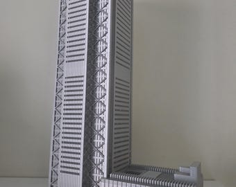 The New York Times Building Model, NYC Skyscraper Replica, Modern Architecture Decor,  620 Eighth Avenue, New York Scale model, N scale