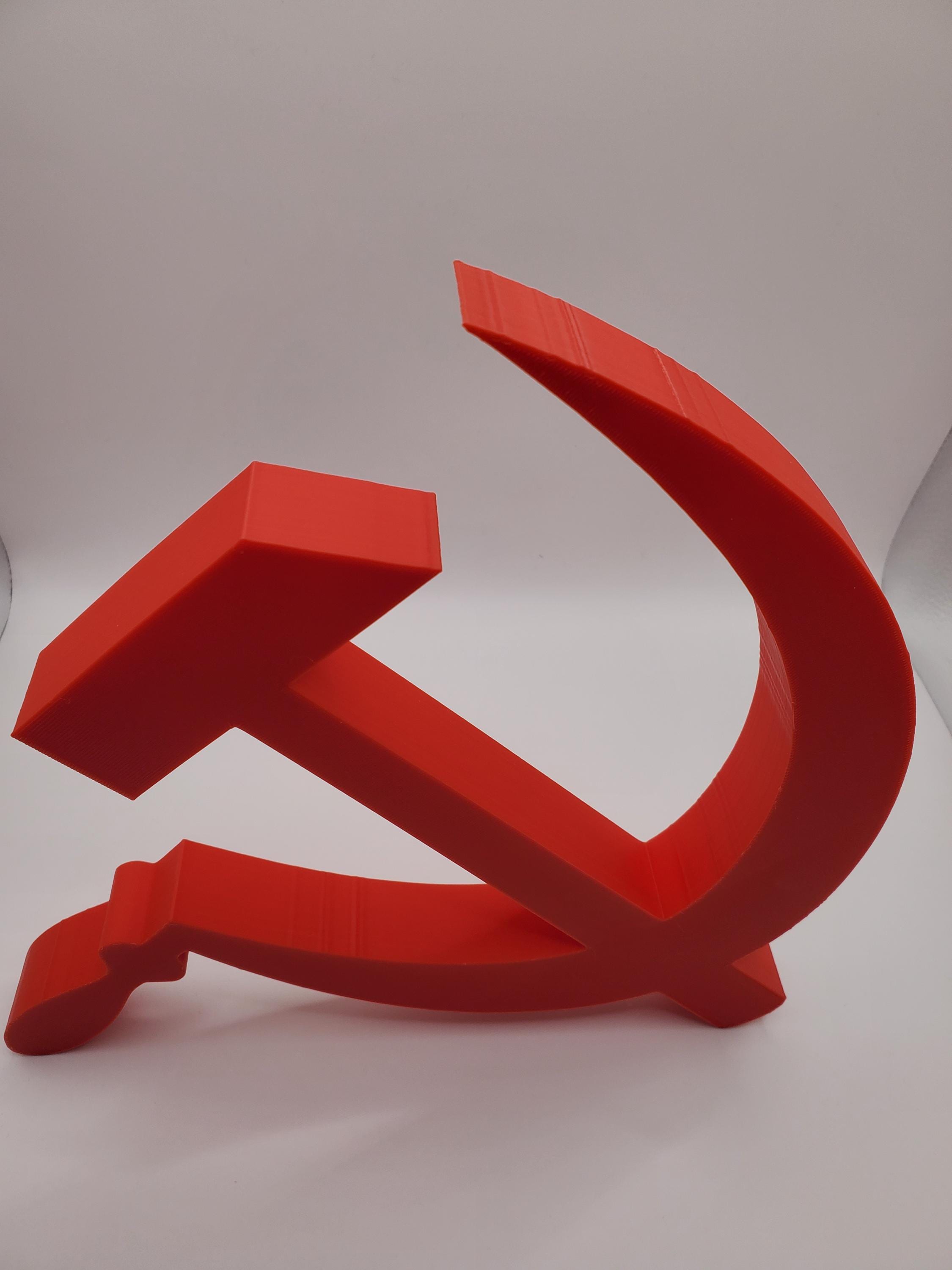 鎌と槌のシンボル彫刻、共産党の象徴装飾、ソ連ソビエト連邦の記念品