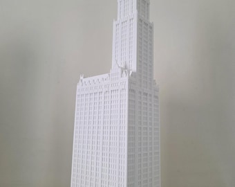 Woolworth Building Model, New York Skyscraper Miniature, Architecture Gift, Art Deco Building Decor, Collectible Landmark, New York building