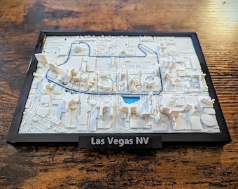 Reissouvenir Las Vegas – Gedetailleerd stadslandschap Las Vegas met F1-baan – Uniek kantoorinrichting – Perfecte Las Vegas-cadeaus - Nevada