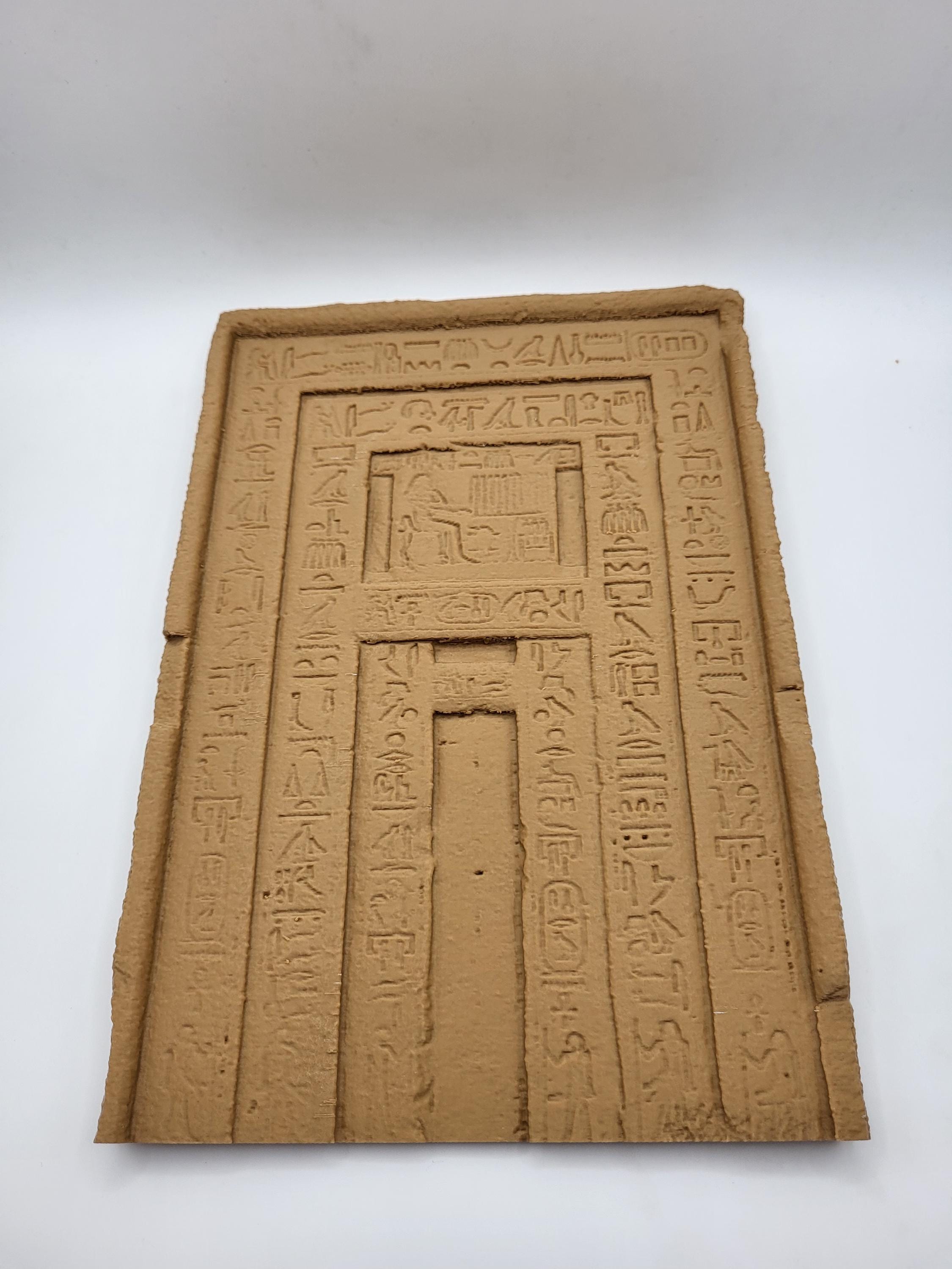 エジプトの偽扉の模型、古代エジプトの壁画、ファラオの墓のレプリカ