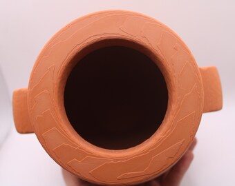 エジプト先王朝時代の花瓶、古代エジプトの陶器、テラコッタ風3D