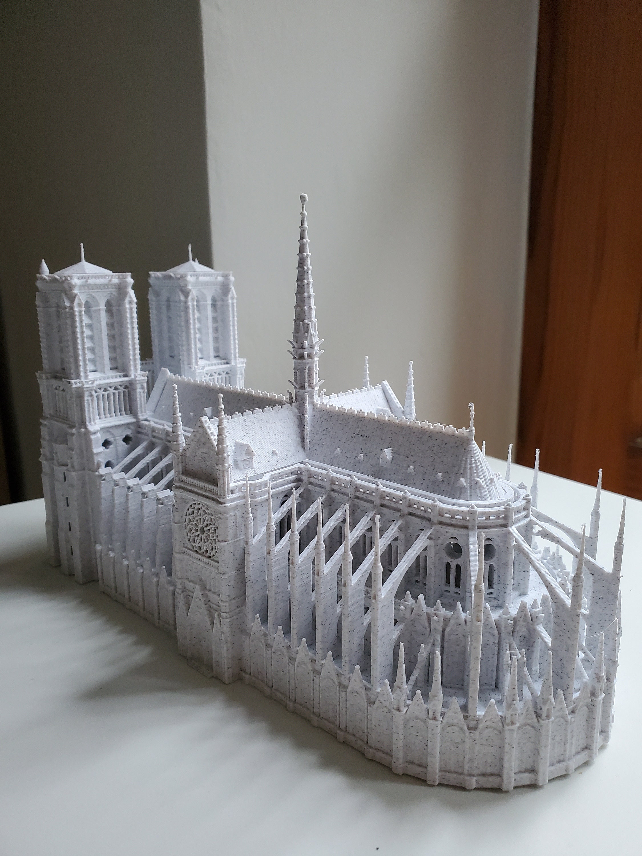 Notre Dame De Paris Model, Illuminated Cathedral Replica, Detailed ...