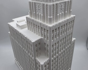 Eastern Columbia Building Los Angeles Model, Art Deco Skyscraper Replica, Architecture Gift Decor, Scale model building, Los Angeles model