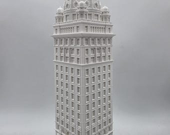 Model 3D Central Tower w San Francisco, prezent z historycznej architektury, szczegółowa miniatura wieżowca, dynamicznie rozwijająca się dzielnica San Francisco
