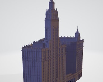 Wrigley Building Modell, Chicago Wahrzeichen Replik, Architektonische Schreibtischdekoration, Geschenk für Architektur Liebhaber & Sammler, Chicago Gebäude