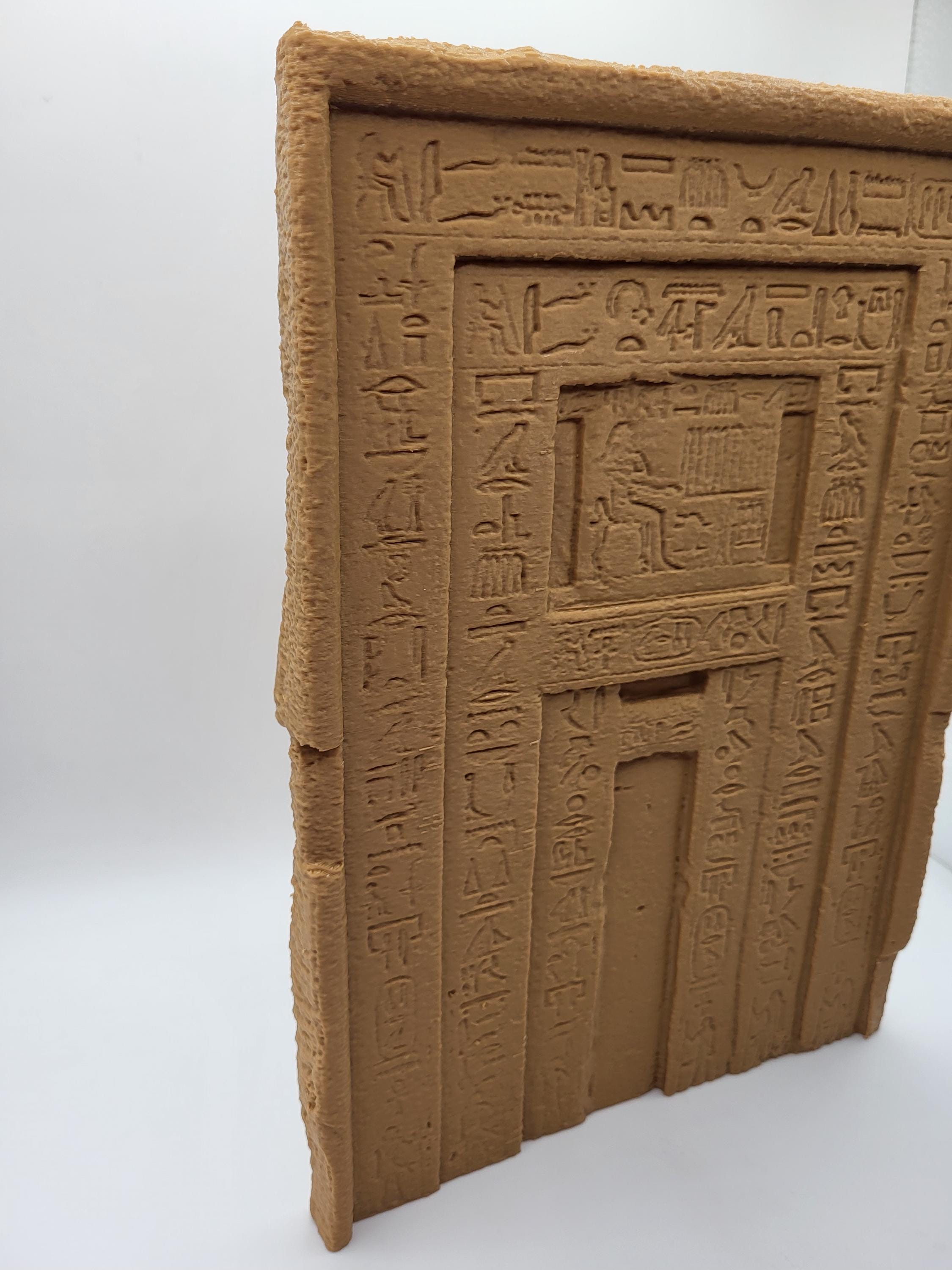 エジプトの偽扉の模型、古代エジプトの壁画、ファラオの墓のレプリカ 