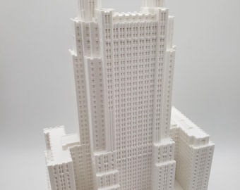 Waldorf Astoria New York, replika historycznego wieżowca w stylu art déco, obiekt kolekcjonerski z zakresu architektury, dekoracja budynku do malowania