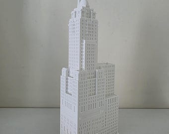 Maqueta del InterContinental Chicago, réplica de un rascacielos histórico, regalo arquitectónico y decoración de un lugar emblemático de la ciudad, réplica de un monumento emblemático de Chicago