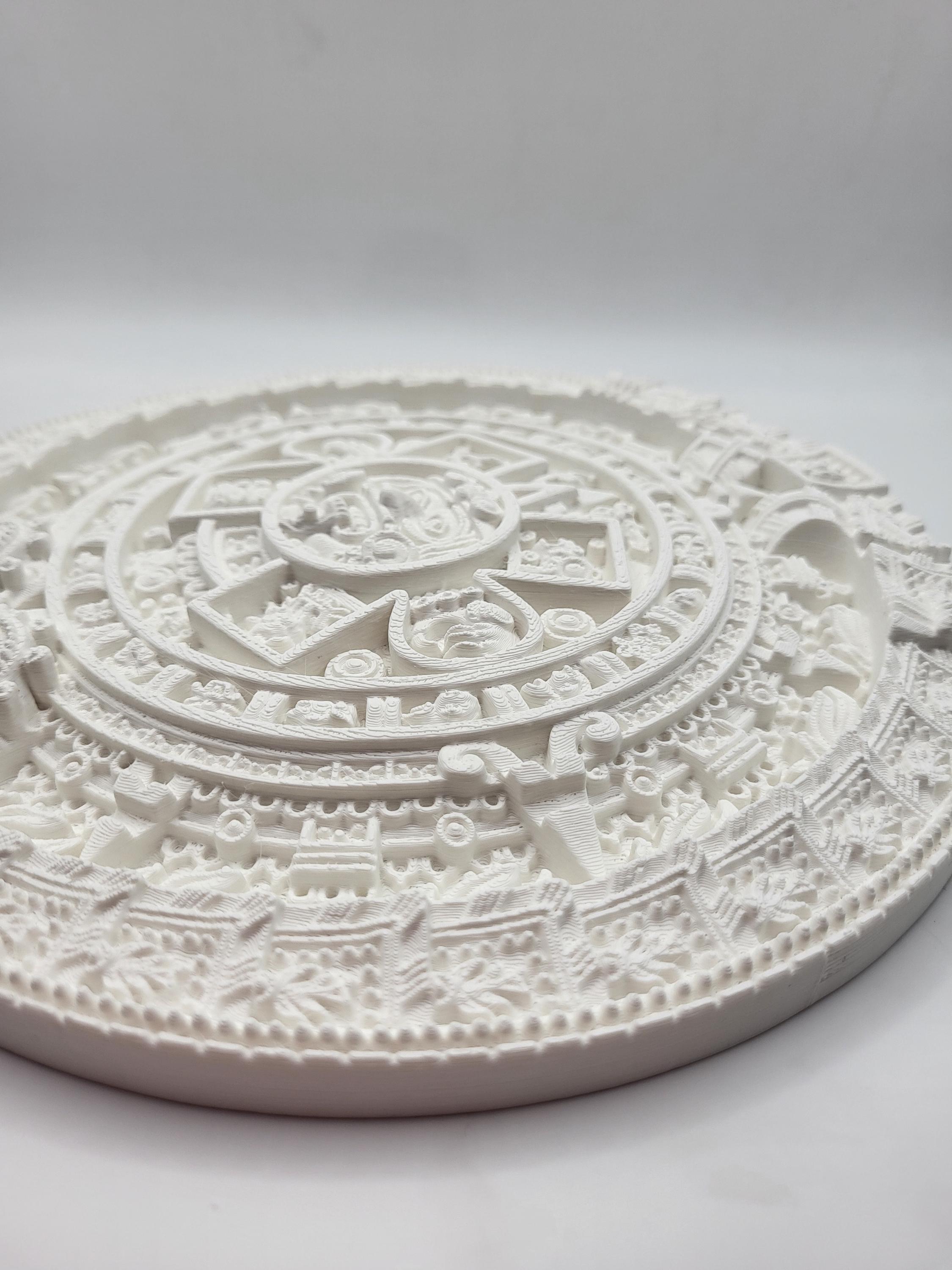 アステカ マヤ暦、3D プリントの太陽石、古代メソアメリカの壁画