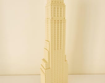 Mercantile Building Model – Detailed Art Deco Skyscraper Replica for NYC Architecture Lovers, Home Decor, or Office Display, Scale building