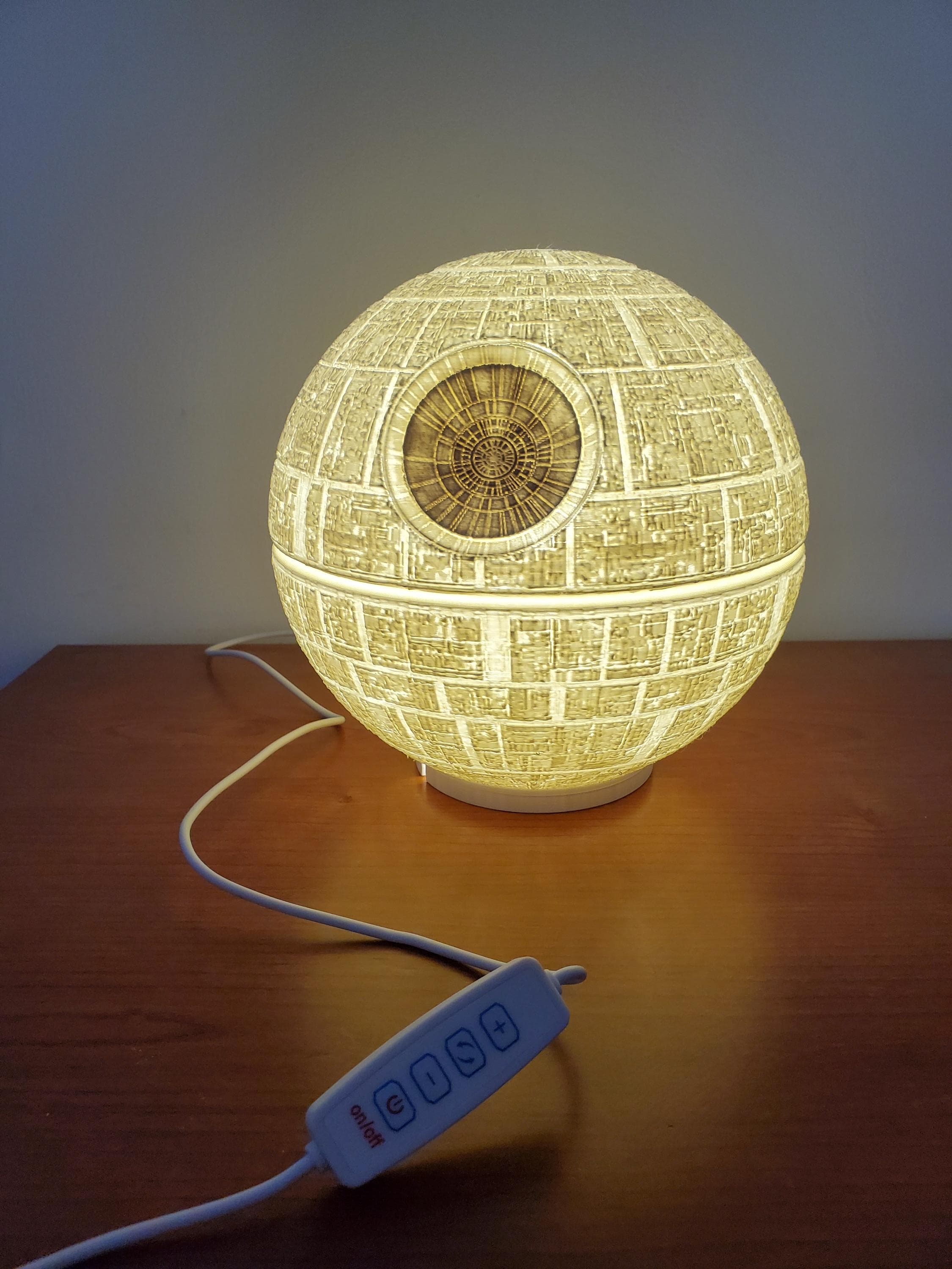 Death Star Inspired Lamp, Sci-fi Sphere Light, USB LED Mood Lamp