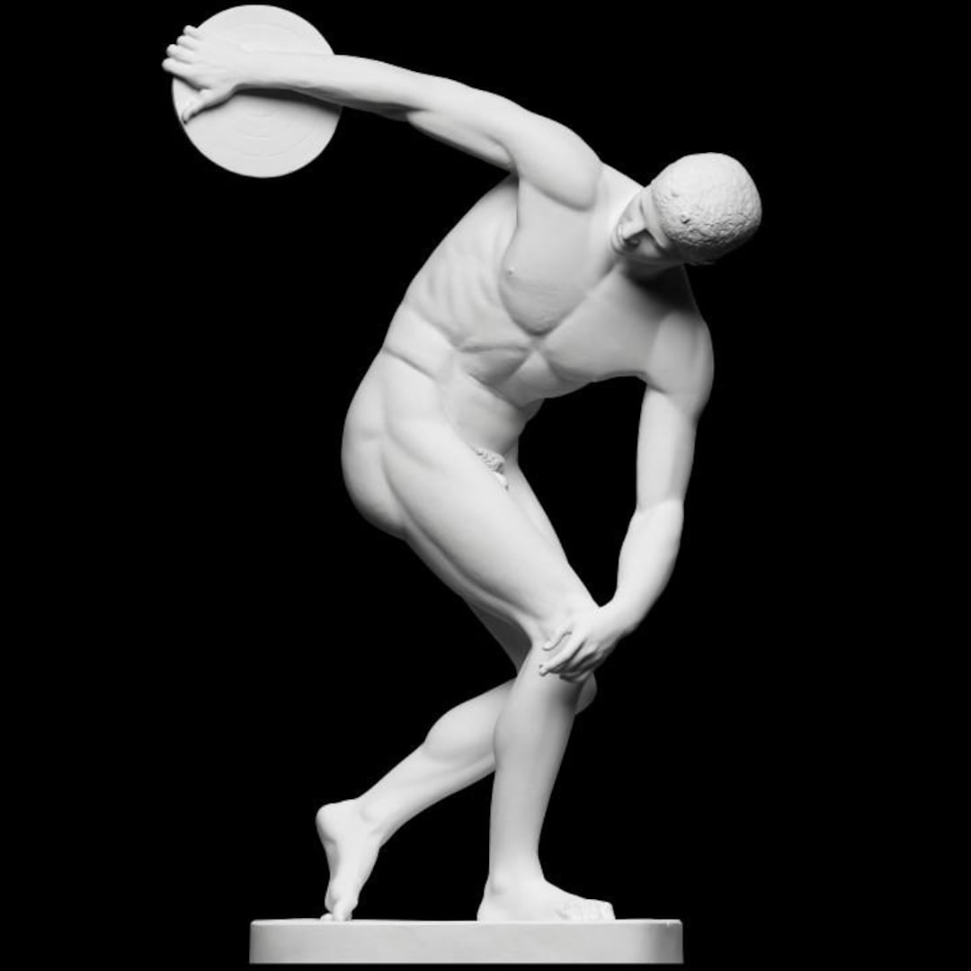 Discobolus Statue – 3D Printed Ancient Greek Sculpture of the Discus ...