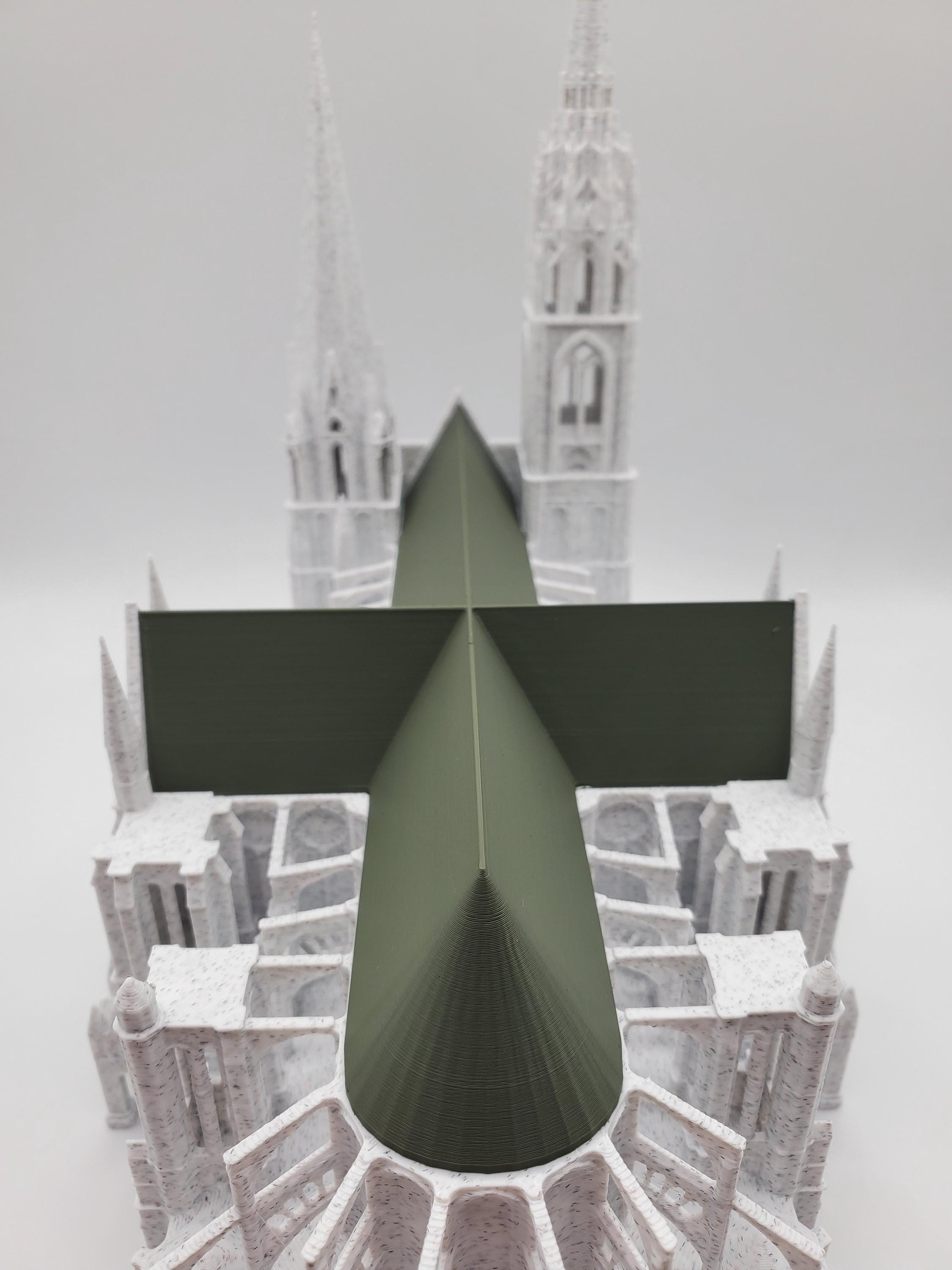 シャルトル大聖堂ジオラマモデル - ゴシック建築ディスプレイ、教会