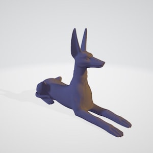 Custom listing - Anubis model and crate with removable lid and slate