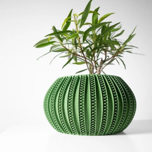 Modern Indoor Planter Pot with Saucer Drip Tray, Unique 3D Printed Pot, Ideal for Succulent and Cactus, Housewarming Gift,Pots with Drainage