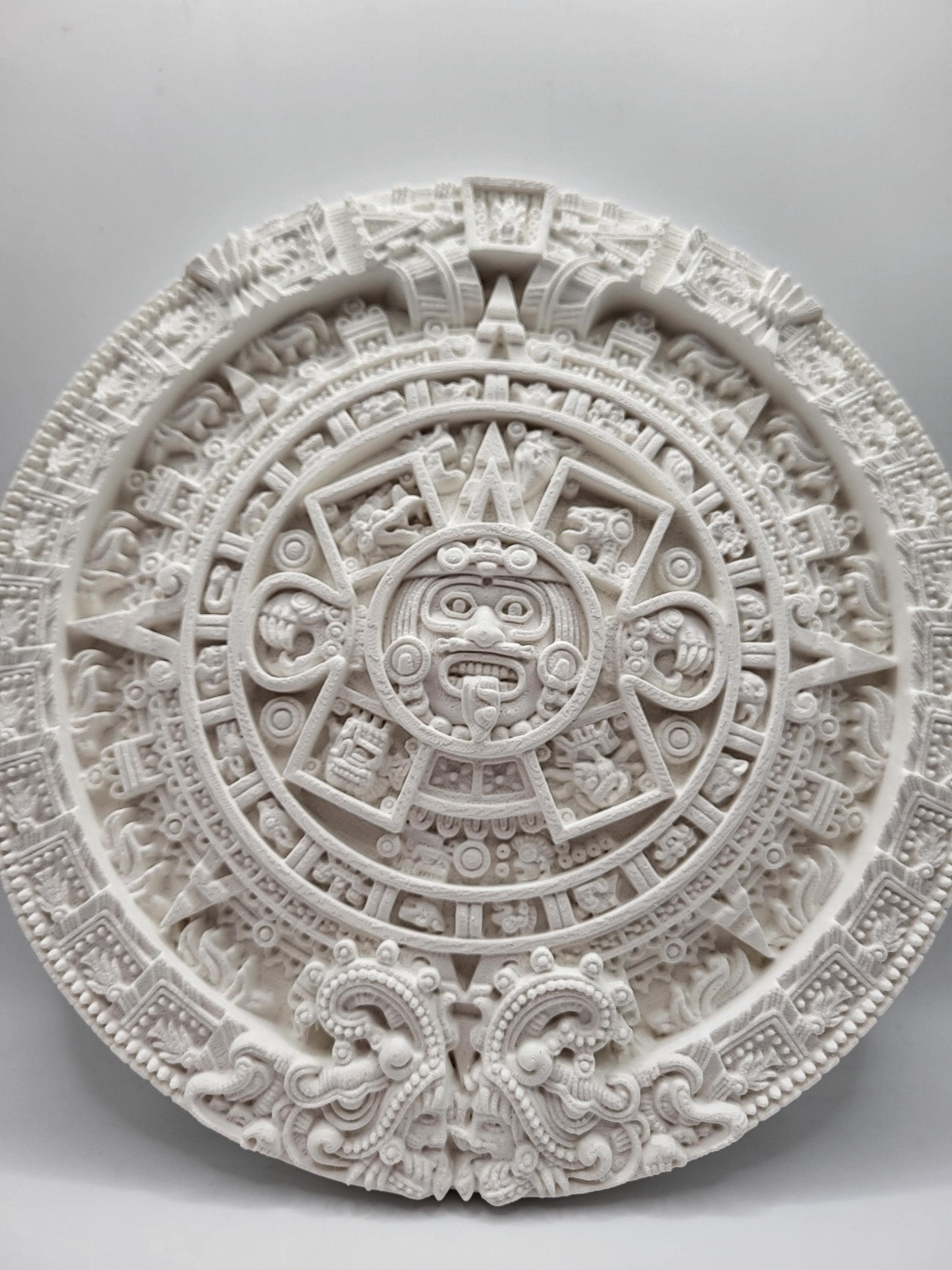 アステカ マヤ暦、3D プリントの太陽石、古代メソアメリカの壁画