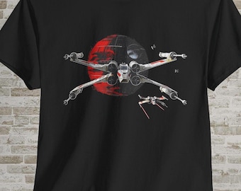X-Wing Shirt Star Wars T-shirt  Galaxy&#39;s Edge Rebellion Fighters Battle TShirt Star Wars Fan Gift Tee Disneyland Family Vacation Gift