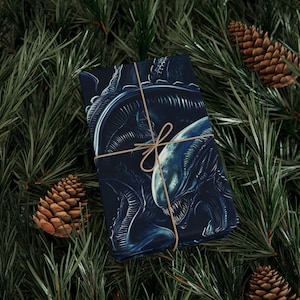 Carte da regalo, Confezione regalo creatura Xenomorfa - Carta da regalo per fan di film horror di fantascienza, Design ispirato agli alieni, Confezione regalo unica, Appassionato di film