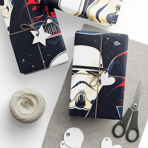 Gift Wrap, Star Wars Dark Side Empire Wrapping Paper for Birthday, Christmas, Fan Gift - Wrapping Papers, Gift Wrap Roll, Star Wars Gift,