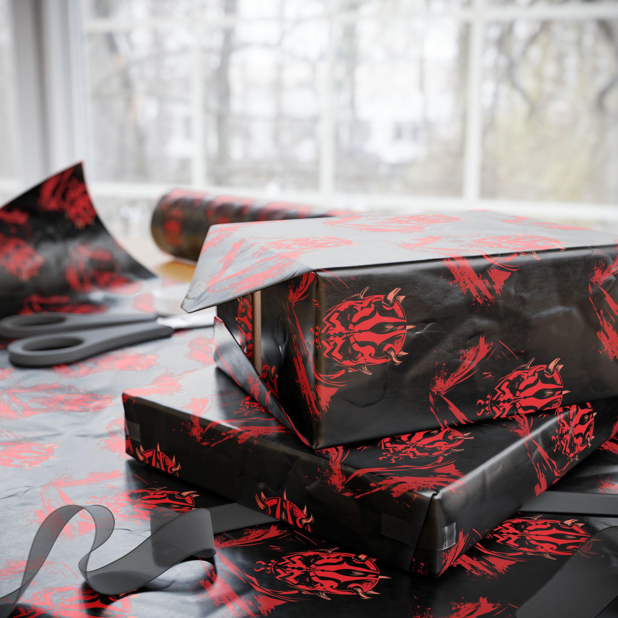 Fear the Dark Side - Star Wars Gift Wrap for True Saga Fans, Darth Maul Design, Movie Lover Present Wrap, Sci-Fi Wrapping