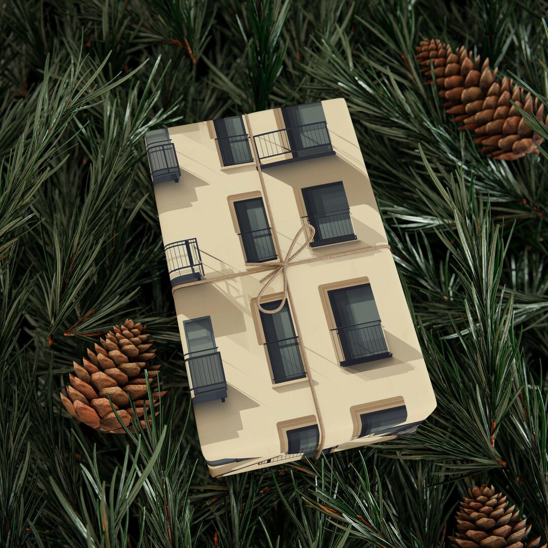 Wrapping Paper Building Chic Building-themed Wrapping Papers, Funny Gift Wrap, Unique Gift ...