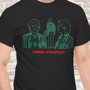Camiseta Ford Prefect H2G2 Guía del autoestopista galáctico Camiseta 42 Respuestas a la vida Universo y todo No te asustes papá mamá papá Regalos Camiseta