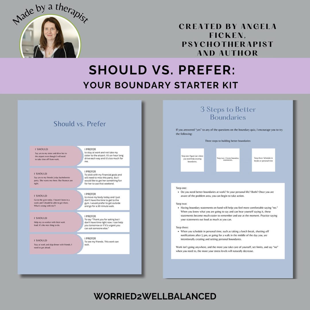 Boundary Setting Workbook Printable Self Care Gift Mental Health ...