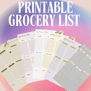 Druckbare Einkaufsliste