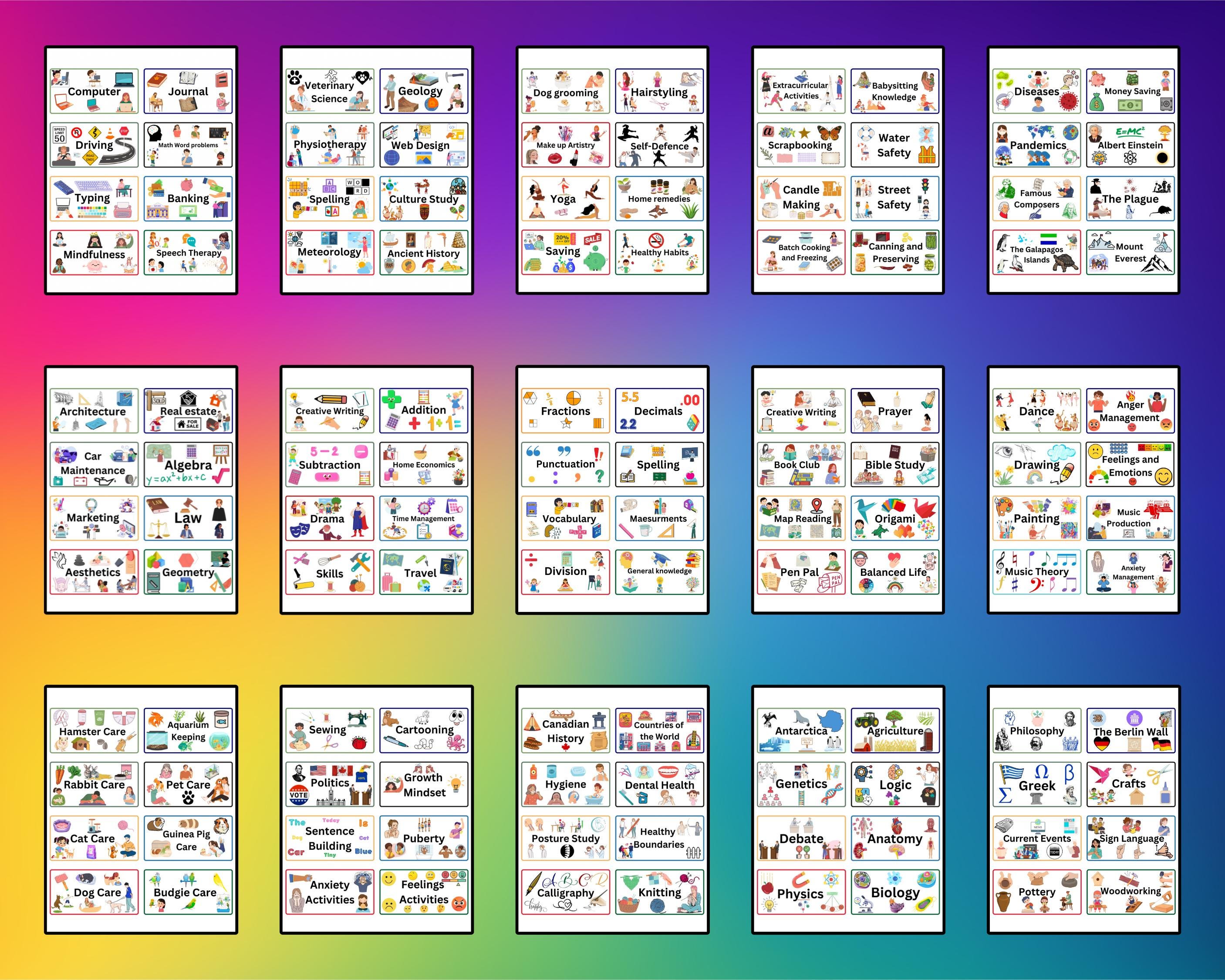 Subject Labels Printable Computer 300 Subject Labels: Printable Labels for Homeschool. Instant Download ...