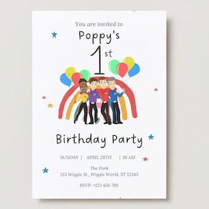 The Wiggles Birthday Invitation - New wiggles