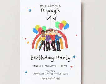 The Wiggles Birthday Invitation - New wiggles