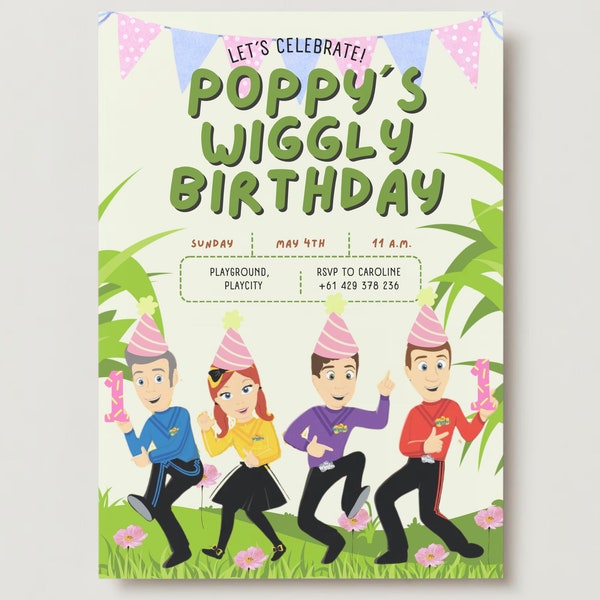 Wiggles Birthday Invitation