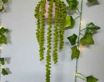 Hangplant, minimalistische haakplanten, kamerplantdecor, haakhangplant