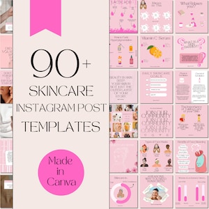 90+ Kosmetikerin Instagram Vorlagen | Hautpflege Instagram Vorlage | Luxus Vorlagen | Hautpflege Social Media | Canva Vorlage