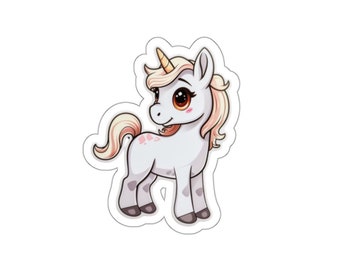 Adorable Unicorn Sticker with Heart Detail, Perfect for Laptops & Journals - Cute, Durable Vinyl Decal for Unicorn Lovers and Fantasy Fans