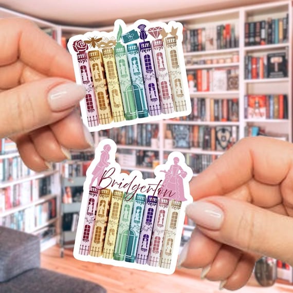 Bridgerton Book Stack Sticker, Bridgerton Stickers, Romance Book Stickers, Romance Stickers, Lady Whistledown Stickers, Romance Reader Gift