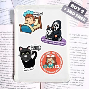 Lights Out Stickers, Lights Out Book Sticker, Dark Romance Stickers, Lights Out Cat, Dark Romance Gifts, Dark Romance Book Sticker