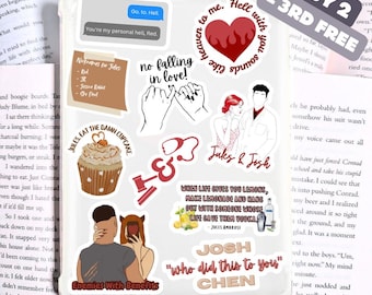 Twisted Hate Stickers, Twisted Series Stickers, Josh und Jules , Twisted Hate Red, Ana Huang, Twisted Series Merch, Twisted Hate Merch