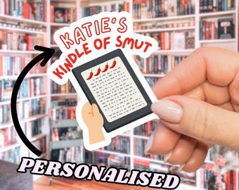 Custom Kindle Sticker, Customised Kindle Sticker, Personalised Name Bookish Sticker, Custom Bookish Sticker, Kindle of Smut, Smut Kindle
