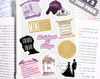 Twisted Games-stickers, Twisted Series-stickers, Bridget and Rhys, Ana Huang Books, Twisted Series-merchandise, Twisted Games-merchandise, romantische boeken