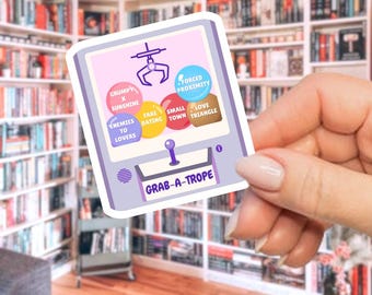 Romance Book Tropes Sticker, Romance Tropes, Small Town Romance, Enemies to Lovers Sticker, Grumpy x Sunshine Book Trope, Fake Dating