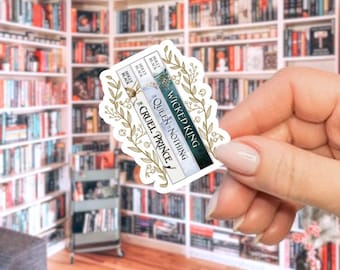 The Cruel Prince Book Stack Sticker, The Cruel Prince Sticker, Folk of Air Series Stickers, The Cruel Prince Cardan Sticker, Cardan and Jude